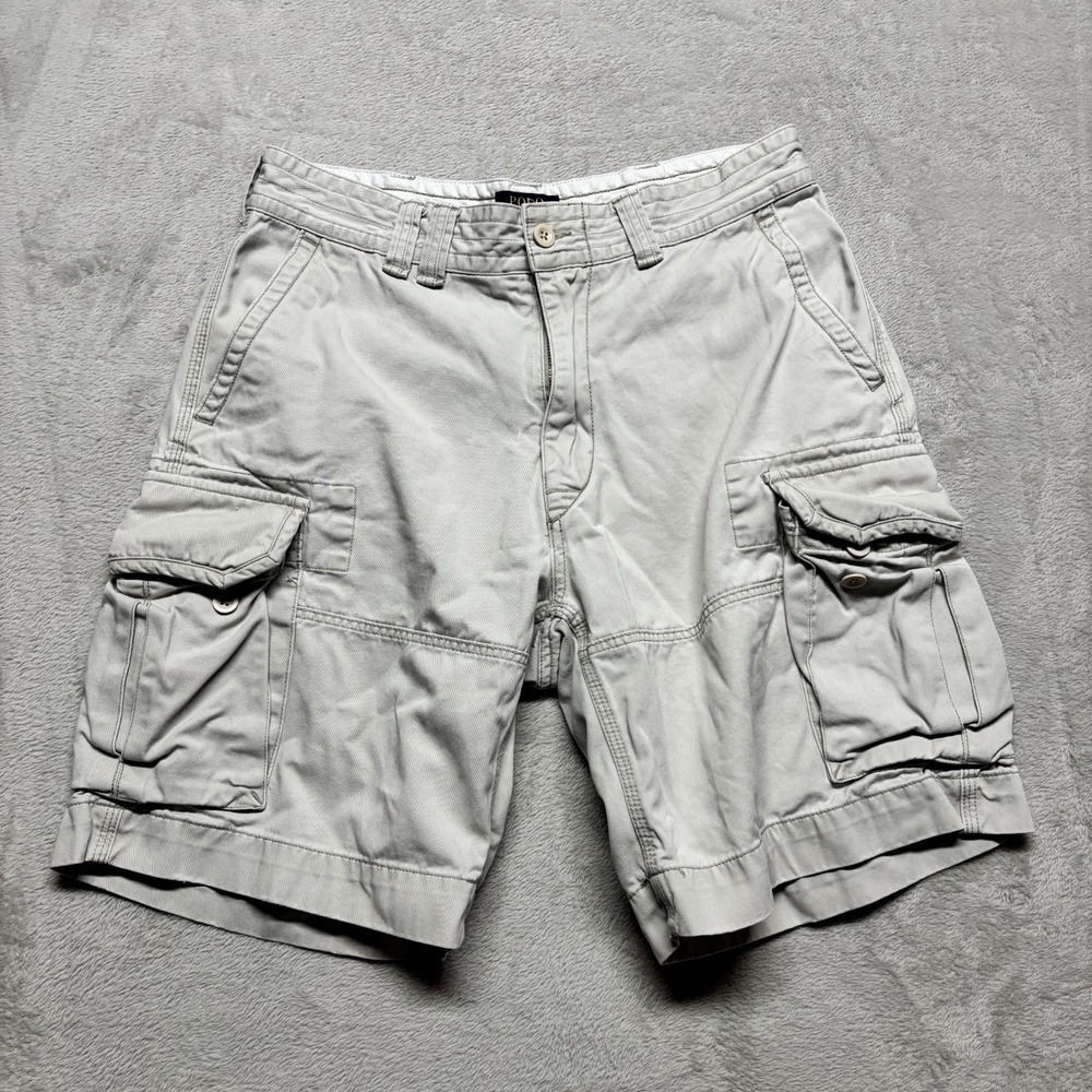 Polo Ralph Lauren Cargo Shorts Mens 34 Classic Chino 9.5" Heavy Cream Beige‎
